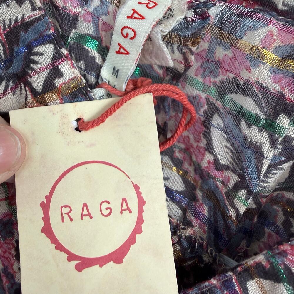 NWT RAGA Paisley Print Mini Dress Womens Size Medium Adjustable Strap - Picture 2 of 8